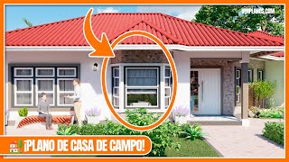 Plano de Casa de Campo ¡MUY CÓMODA Descargar DWG  PDF [upl. by Potter]