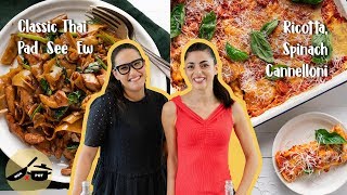 Marion amp Silvia Make Homemade Noodles  Cannelloni amp Pad See Ew  WOK x POT Ep 1 [upl. by Akienat649]