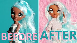 Rainbow High Doll Slumber Party Robin Sterling Review amp Restyle [upl. by Ettena509]