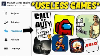 10 Useless Max2d Games [upl. by Ttsepmet179]