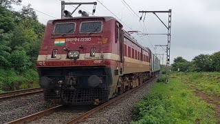 Mid Recessed Beauty VTA WAP4E quotAiravatquot Powers TPJSGNR Humsafar Express Towards Lonavala [upl. by Mita387]