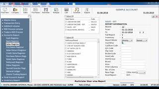 SALES REGISTER in PLUS Accounting Software Solution in Surat [upl. by Adnahcal]