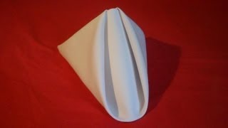 How To Fold Napkins  Pyramid Fold Napkin Folding Video [upl. by Lorac]