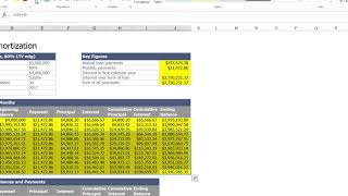 Mortgage Amortization Table  Excel [upl. by Aissatsana]