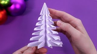 Weihnachten basteln mit Papier Weihnachtsdeko selber machen 🎄 Weihnachtsbaum falten [upl. by Glimp6]