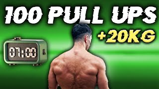 100 PULL UPS 20KG   CHALLENGE 🔥 [upl. by Ennairek]