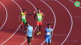 Boys 100m Final  Windward Islands School Games 2016 [upl. by Afnin60]