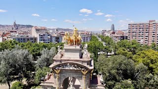 PARC DE LA CIUTADELLA BARCELONA Spain Drone 4K Citadel Park Row Boats Beautiful Place Spanien ☘️ [upl. by Sutton]