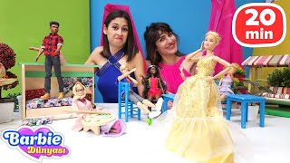 Ayşe ve Ümit ile Barbie oyunları Barbie ve Ken ile kız videoları derlemesi [upl. by Vevine]