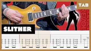 Velvet Revolver  Slither  Guitar Tab  Drop D Tuning  Lesson  Cover  Tutorial [upl. by Herwig660]