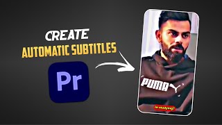 Create Automatic Subtitles in Premiere Pro [upl. by Edee592]