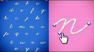 Cursive Writing Small Letter a to zKindergarten Learning Videos [upl. by Jamnis]