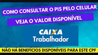 Como consultar o Pis pelo Celular  Calendário de Pagamentos  Aplicativo Caixa Trabalhador [upl. by Kanor]