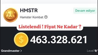 Hamster Kombat Airdrop  Listelendi  Fiyat Ne Kadar  Sıfır Sermaye İle Dolar Kazanmak 40 [upl. by Zehe295]