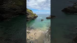 A stunning beach around a castle Tintagel castle England 海灘 城堡 [upl. by Asilim]