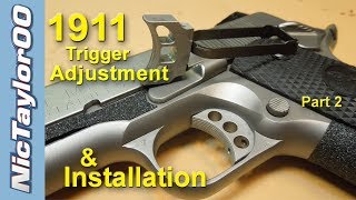 1911 Pistol Trigger Adjustment for Overtravel and Pretravel  PART 2 [upl. by Bernadene]