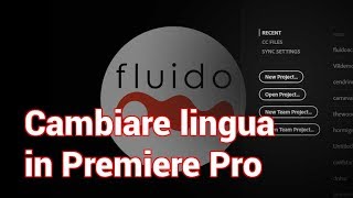 Cambiare lingua in Premiere Pro [upl. by Apul]