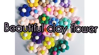 Easy DiY Clay flowerair dry clay craftclay craftartsandcraftsbynowshin [upl. by Acus]