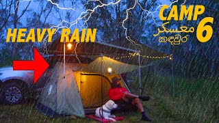 Heavy Rain Camp  RELAXING SOLO CAMPING in RAIN  ASMR [upl. by Ahsakat]