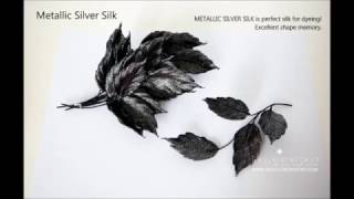 Silk flower making  METALLIC SILVER SILK [upl. by Midge641]