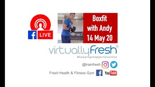 Virtually Fresh  30 Minute Boxfit Class with Andy [upl. by Shellans]