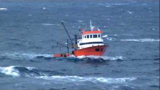 Turkish fish boat M Ali Reis in high seas [upl. by Ahsiaa638]