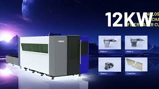 6025 12kw Fiber laser cutting machine [upl. by Sudnac814]