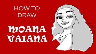 HOW TO DRAW MOANAVAIANA  Realtime 5 minutes sketch [upl. by Brighton]