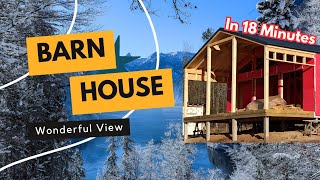 DIY Barn Style Frame House In 18 Minutes or Build Like Larry Haun [upl. by Aihtenak]