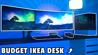 Building This EPIC Ikea Streaming  Gaming Desk Setup [upl. by Nevaed]