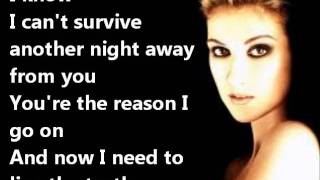 Celine Dion  I SURRENDERLYRICS [upl. by Ariahaj]