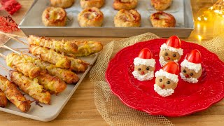 3 ANTIPASTI di NATALE facili e veloci 🎅🏻con un solo impasto🎄 [upl. by Gayleen]