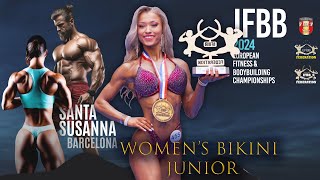 The best Bikini fitness junior at IFBB European Championships 2024 Overall Final bikinifitness [upl. by Ellebana151]