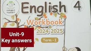 4th std term1 English Unit9 workbook key answers202425 [upl. by Nivloc]