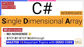 C Single Dimensional Array  C One Dimensional Array  C 1D Array COVERED 14 IMPORTANT TOPICS [upl. by Hodosh]