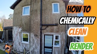 How to Chemically Clean Render extreme cleaningSoft Wash [upl. by Fonseca]