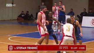 KK ŽELJO Stefan Trninić 27 pts 3 rebs 10 asts vs Brčko 2324 season [upl. by Enaitsirhc]