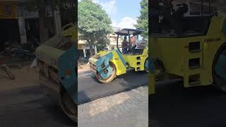 Azamgarh Road construction work Azamgarh road roller video [upl. by Ulu510]