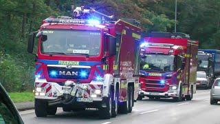 Werkfeuerwehr Chemiepark Knapsack  Feuerwehr Hürth  Einsatzfahrten zu Großübung [upl. by Audie]