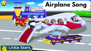 Airplane song for kids  vehicles song  Nursery Rhymes amp Kids Songs  Little Stars [upl. by Annavoj]