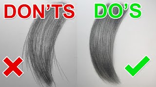 How To Draw Realistic Hair  Donts and Dos [upl. by Ettena]