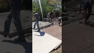 Pouring out some concrete concrete diy construction [upl. by Godfry]