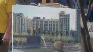 David and Steven Gordon Painting At Pershing Square  DownStreet [upl. by Ahsimet]