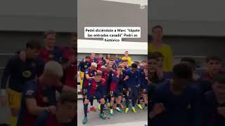 La celebración del Barcelona del clásico es historia fcbarcelona viralfutbol realmadrid laliga [upl. by Leaffar]