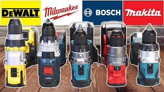 Best Cordless Drills in the 🌍 Milwaukee VS DeWalt VS Makita VS Bosch [upl. by Etyak288]