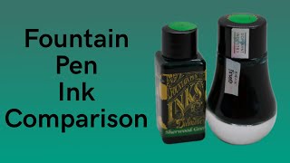 Fountain Pen Ink Comparison  Jan 2024  Diamine Sherwood Green vs Dominant Industry Forest [upl. by Burr]