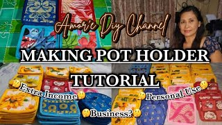 HOW TO MAKE POT HOLDERDIY PotholderTUTORIAL STEP BY STEP [upl. by Akayas]