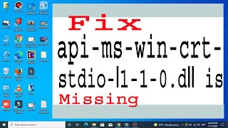 Fix apimswincrtstdiol110dll is Missing Your Computer [upl. by Olwen47]