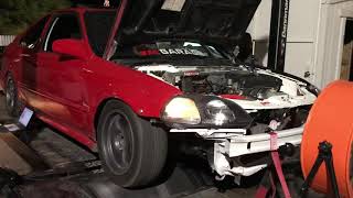 B20Vtec All Motor Dyno 250 Horsepower [upl. by Ahsenar]