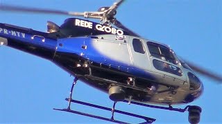 Helicóptero Globocop Da Rede Globo PTHZS  Helibras AS350 B2 Esquilo Newscopter TV  Вертолет [upl. by Irtimd781]